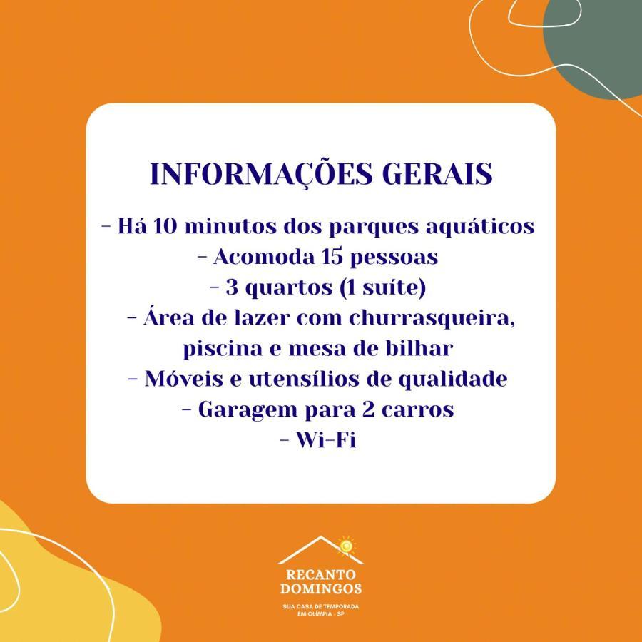 Recanto Domingos - Casa De Temporada Em * Olímpia